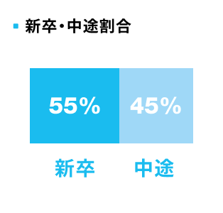 新卒・中途割合